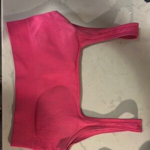 Amazon Women's Pink Ribbed Bra